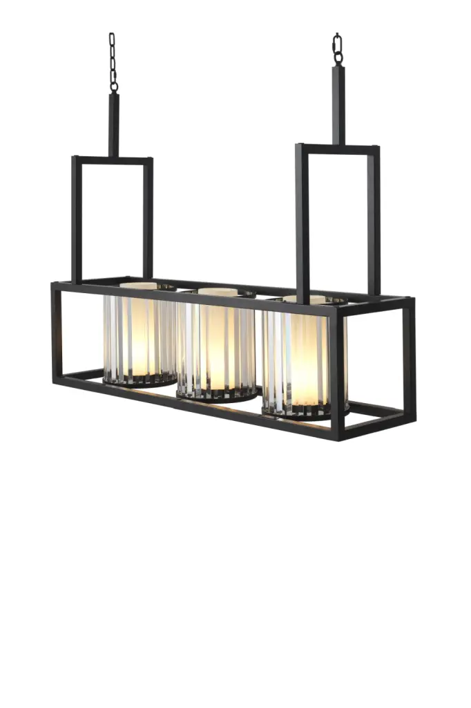 3 Light Linear Chandelier Eichholtz Carducci Contemporary Ceiling Lighting