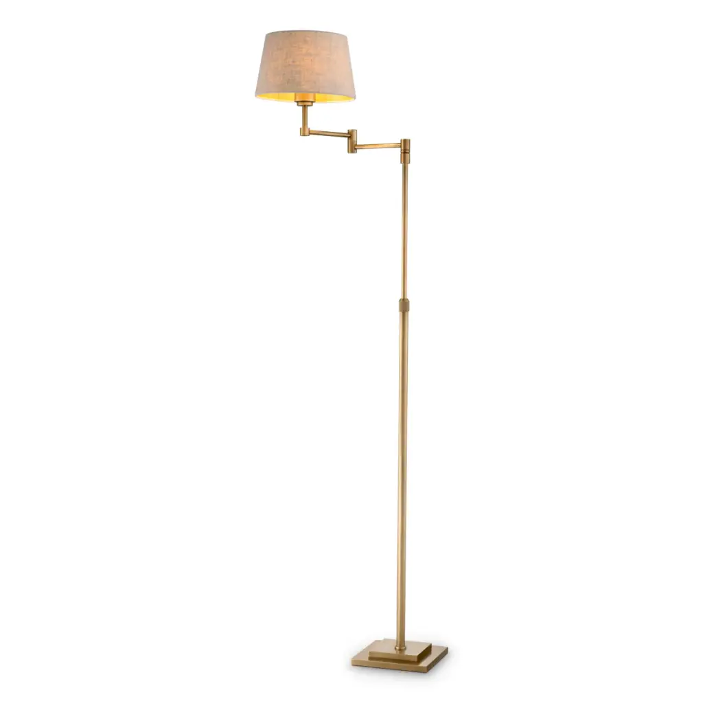 Met x Eichholtz Corbin Linen Shade Adjustable Floor Lamp Modern Reading Light