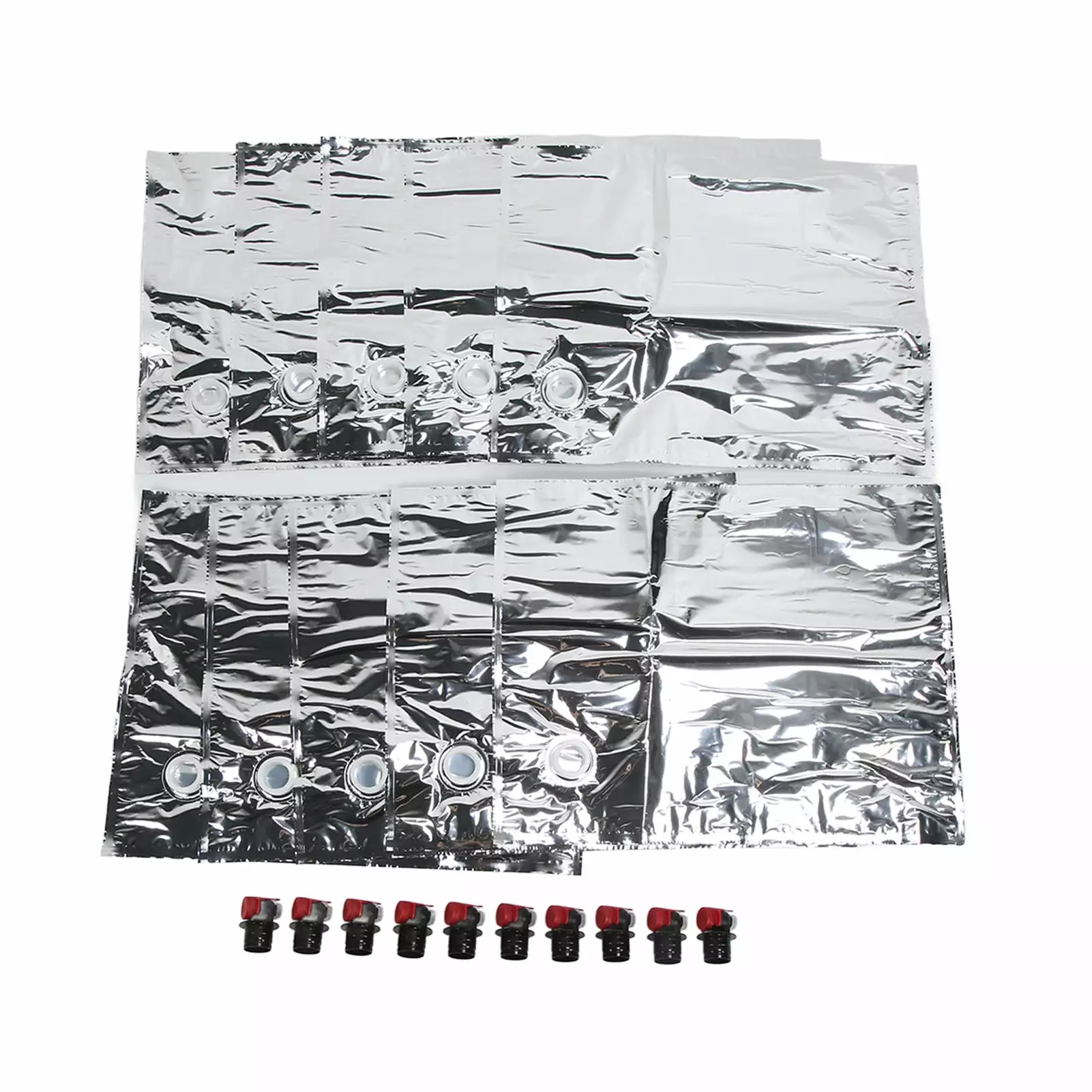 10 Pack 10L Reusable Drink Pouch Butterfly Valve Juice Milk Water Portable Liquid Bags