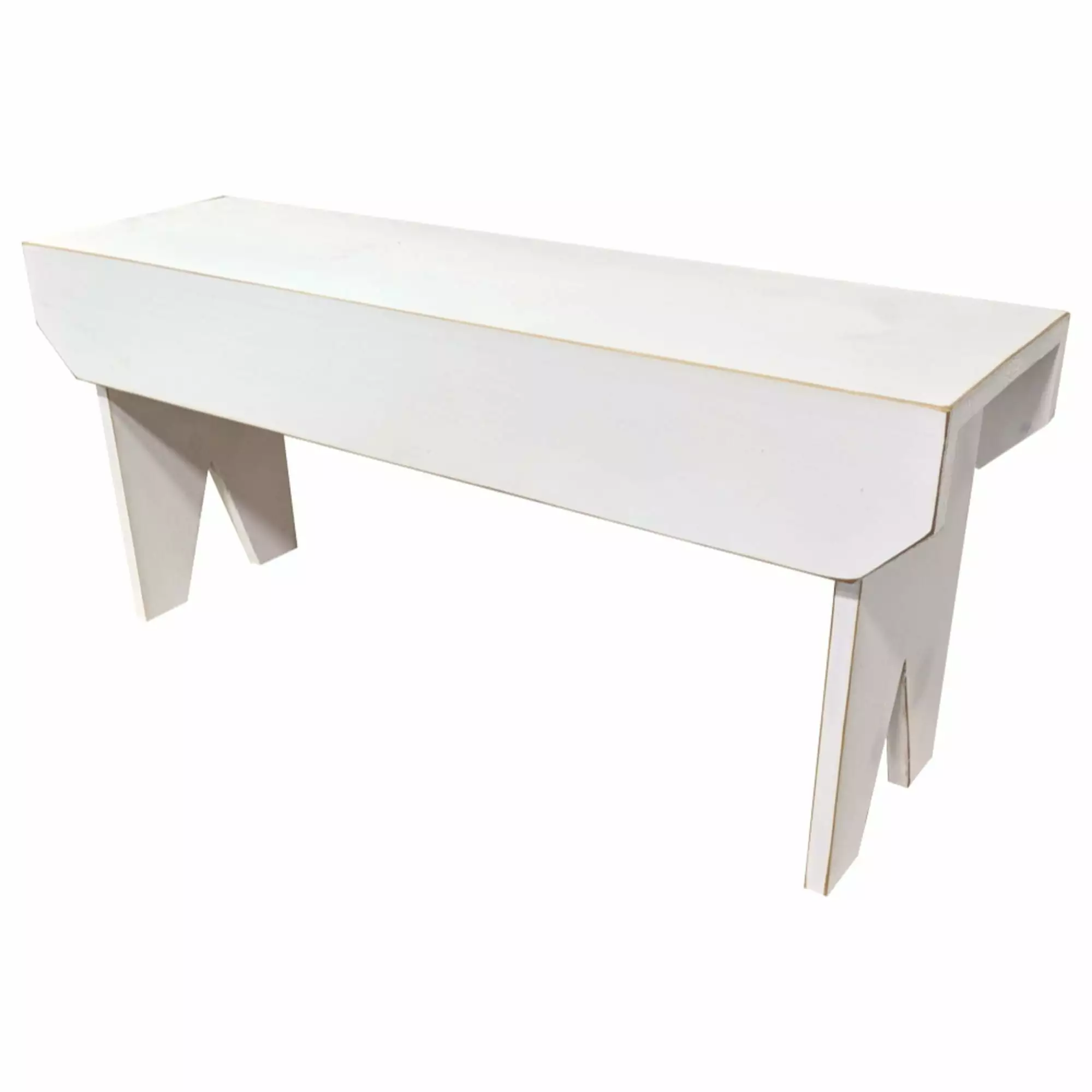 Contemporary Home Living 36 Inch Distressed White Unique Rectangular Comfortable Bench Benches