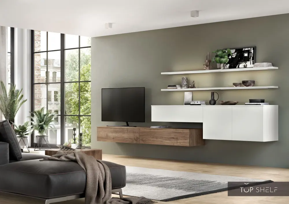 nobilia living wall lowboards living room adjust 390 cm fashion 168 alpine white matte