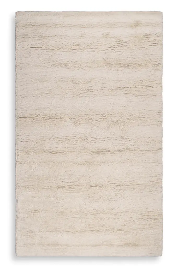 Boucl�� Cream Rug 7' x 10' Eichholtz Oscar - Plush Living Room Carpet