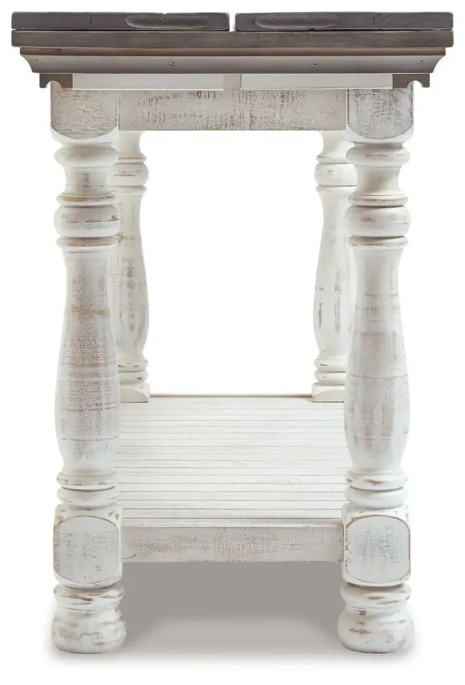 Havalance - Flip Top Sofa Table - Graphite / White