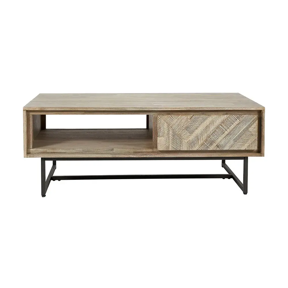 Martha 2 Drawer Rectangular Coffee Table - Acacia Wood