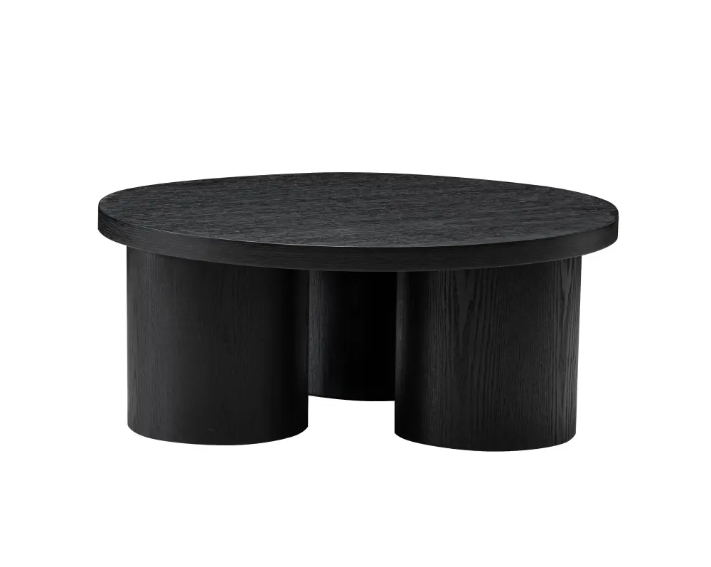 Modrest Babson - Modern Onyx Oak Round Coffee Table