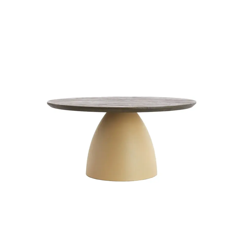 Ocana Wooden Round Coffee Table - Buff
