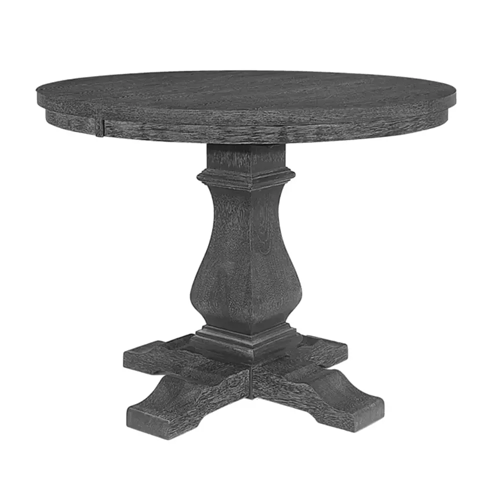 Rustic Extendable Dining Table Pedestal Base - Gray