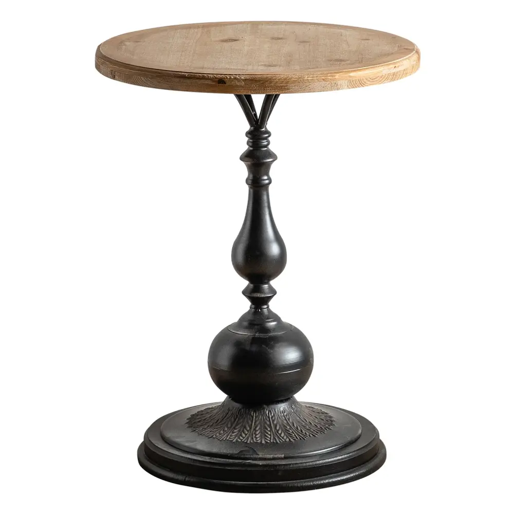 YUIlili Vintage Round End Table Living Room, Rusitc Side Table, Farmhouse Pedestal Table Bedroom, Retro Wood Accent Tables...