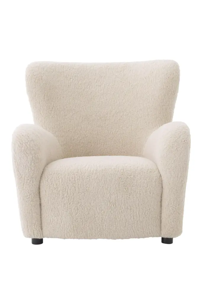 Cream Wingback Lounge Chair Large Eichholtz Svante Comfortable Reading Chair