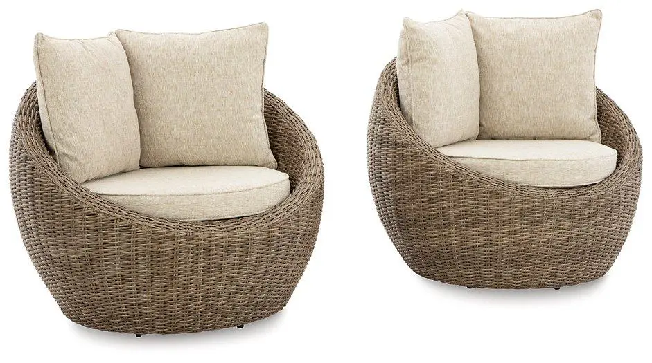 Danson Swivel Lounge Cushion - Comfortable Outdoor Seating Set 2