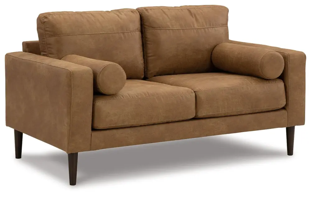 Telora - Loveseat - Caramel Non-Slip Bottom