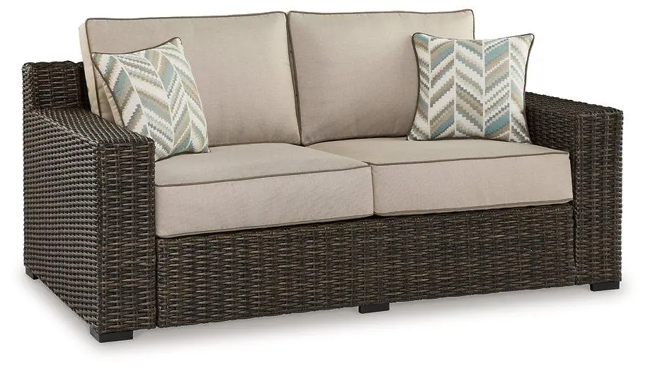 Coastline Bay Outdoor Loveseat Cushion Durable Garden Sofa Two