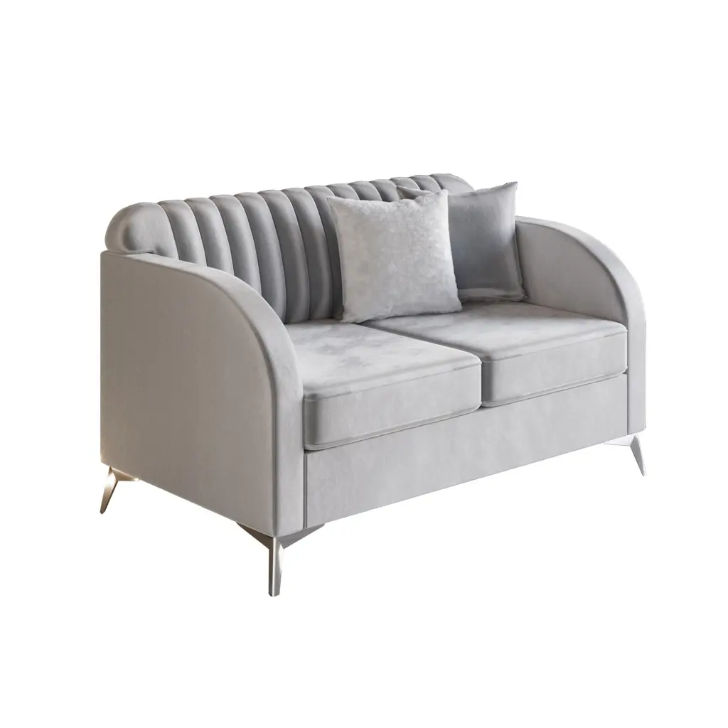 CraftPorch Vertical Channel Tufted Velvet Loveseat Elegant Home Decor