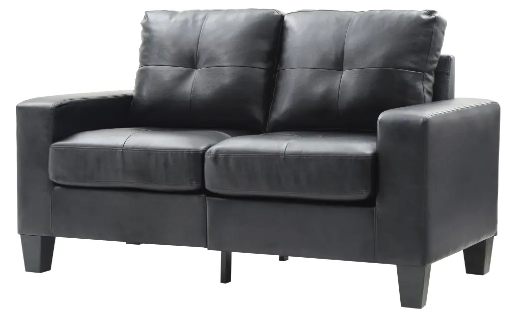 DeeHome Glory Furniture Newbury G463A-L Modular Loveseat Black Contemporary Living Room Sofa