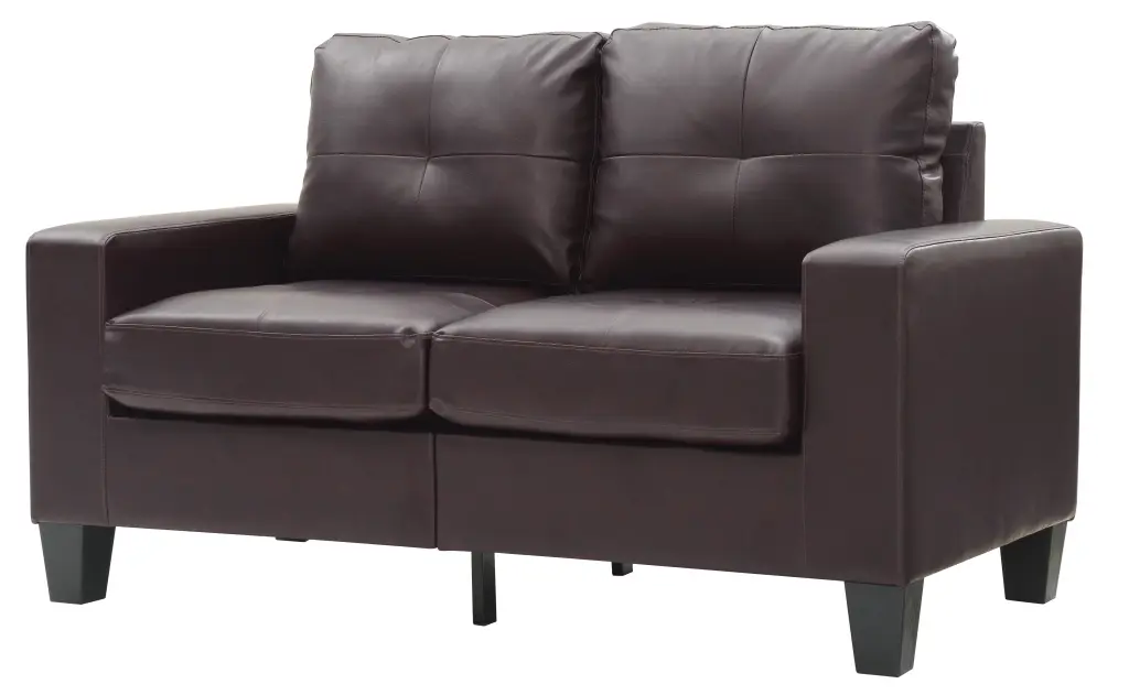 DeeHome Glory Furniture Newbury G464A-L Modular Loveseat Dark Brown Stylish Living Room Furniture