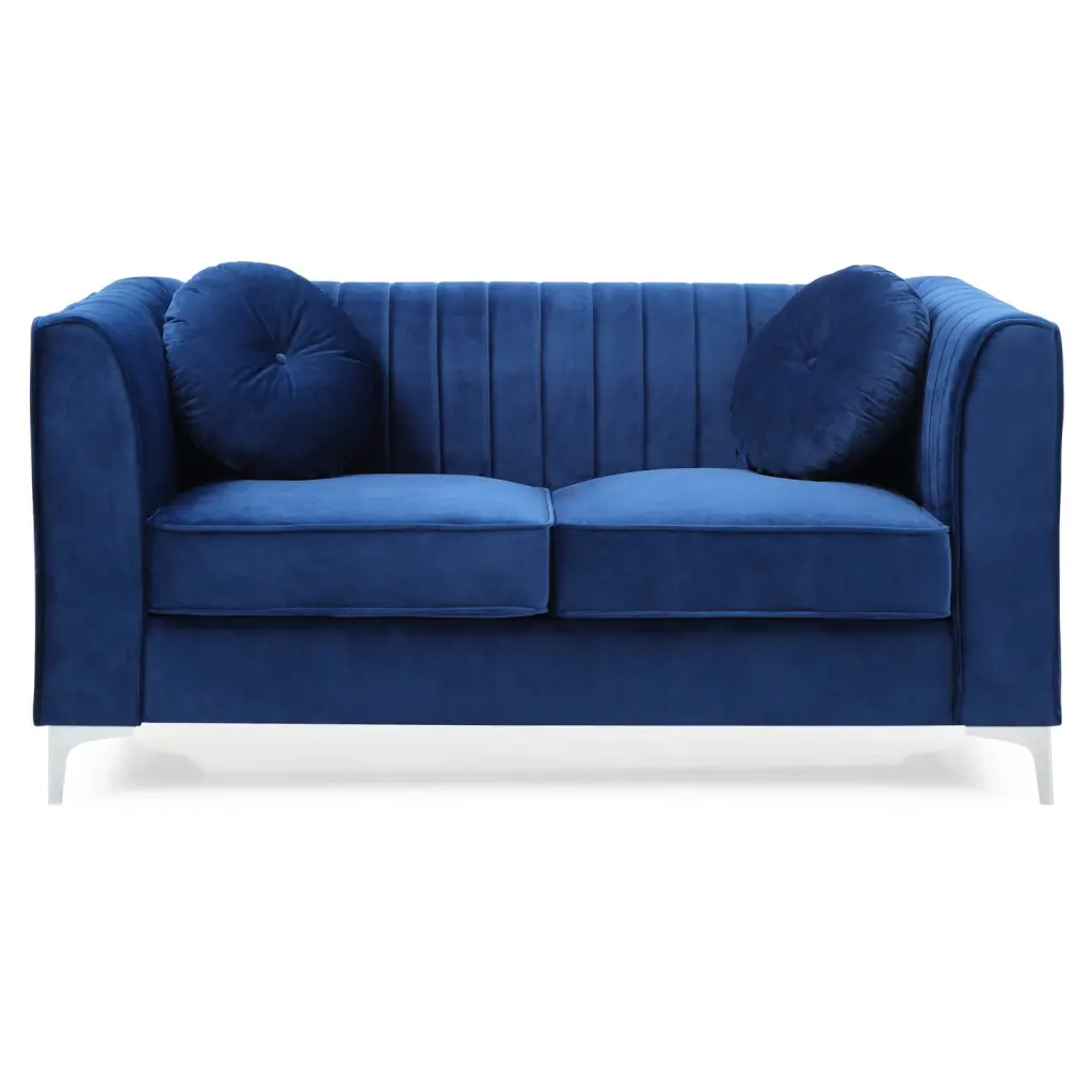 LYKE Home Navy Blue Loveseat Stylish Living Rooms