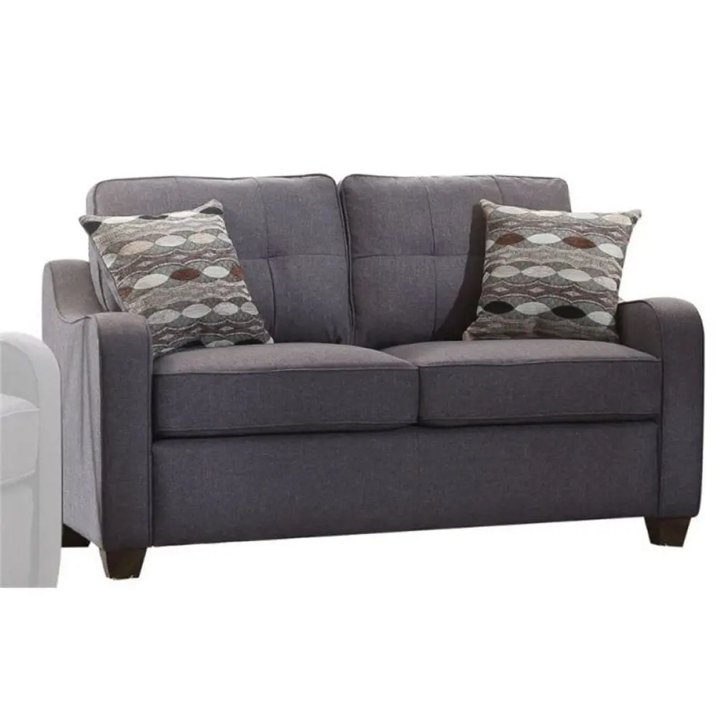 Pemberly Row Gray Loveseat Sofa Modern Living Room Decor