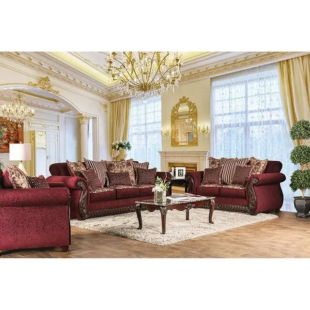 TABITHA Wine Love Seat Small Sofa Living Room or Bedroom