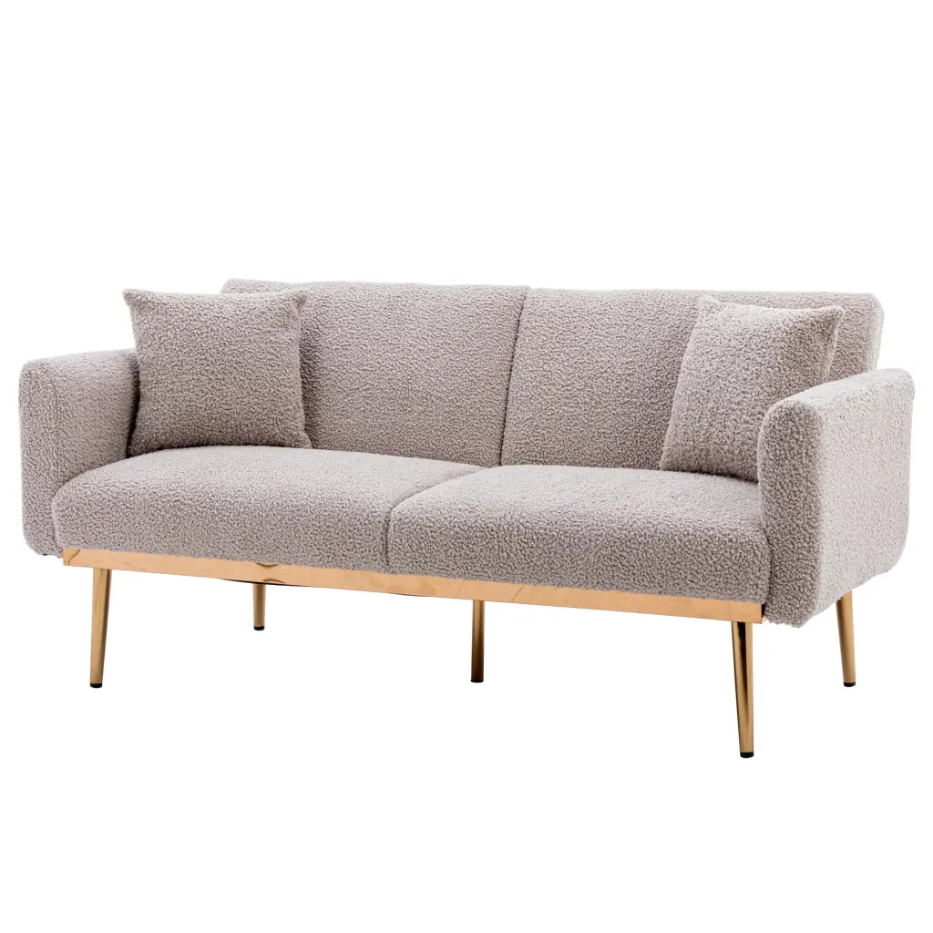 Velvet Accent Loveseat Sofa Metal Feet Modern Living Room Decor unknown