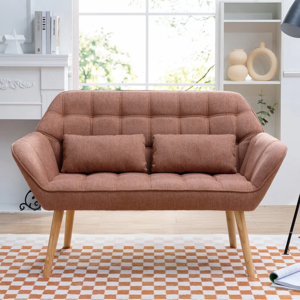 50 Width Ergonomic Loveseat Sofa Pillow Comfortable Seating Wobythan