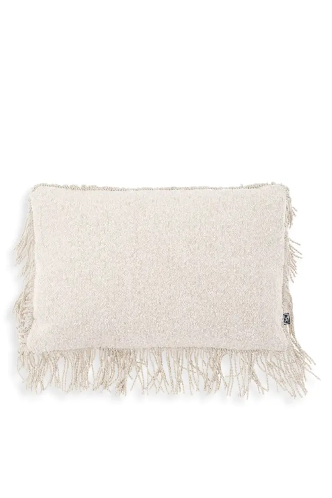 Fringed Lumbar Pillow Eichholtz Dupre Bohemian Throw Pillow Sofa or Bed