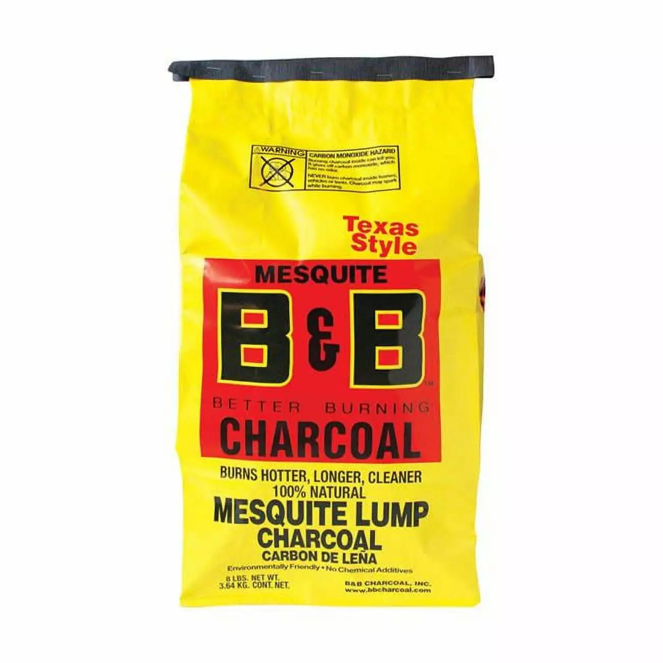 B&B Texas Style Mesquite Lump Charcoal 8 Lb Grilling and Smoking