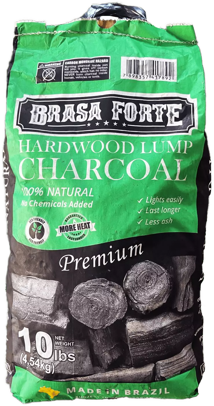 Brasa Forte Lump Charcoal 100% Natural Hardwood 10 lbs Authentic BBQ