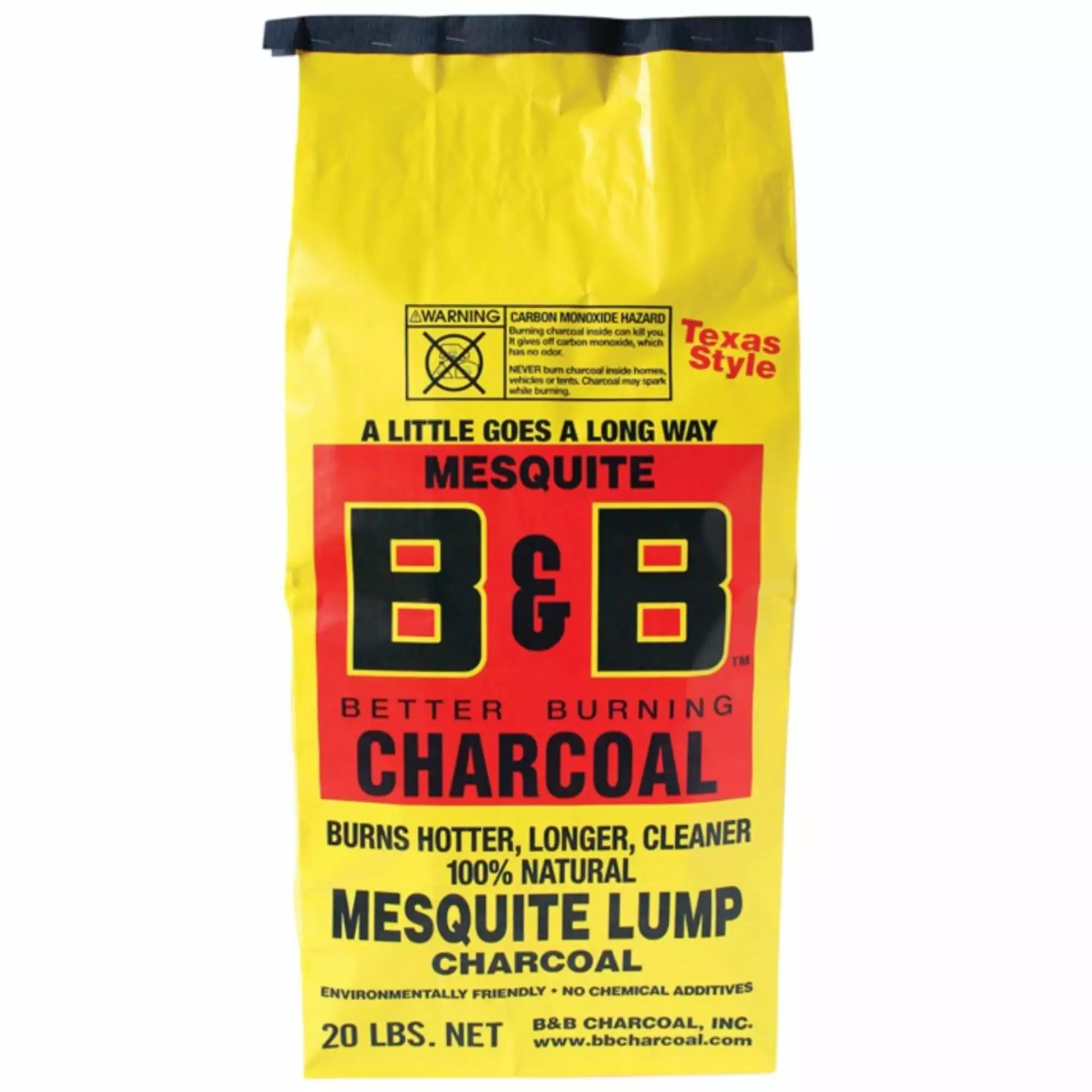 B&B Charcoal 20 Pound Mesquite Lump Charcoal Grilling and Smoking