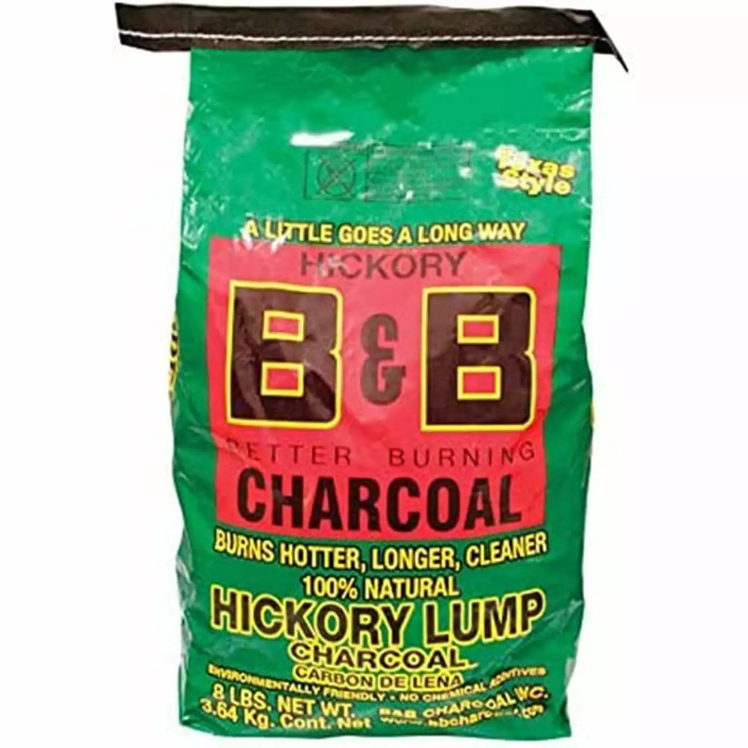 B&B Charcoal Signature Long Burning Hickory Lump Charcoal 8 Pounds - All Natural Grills and Barbecues