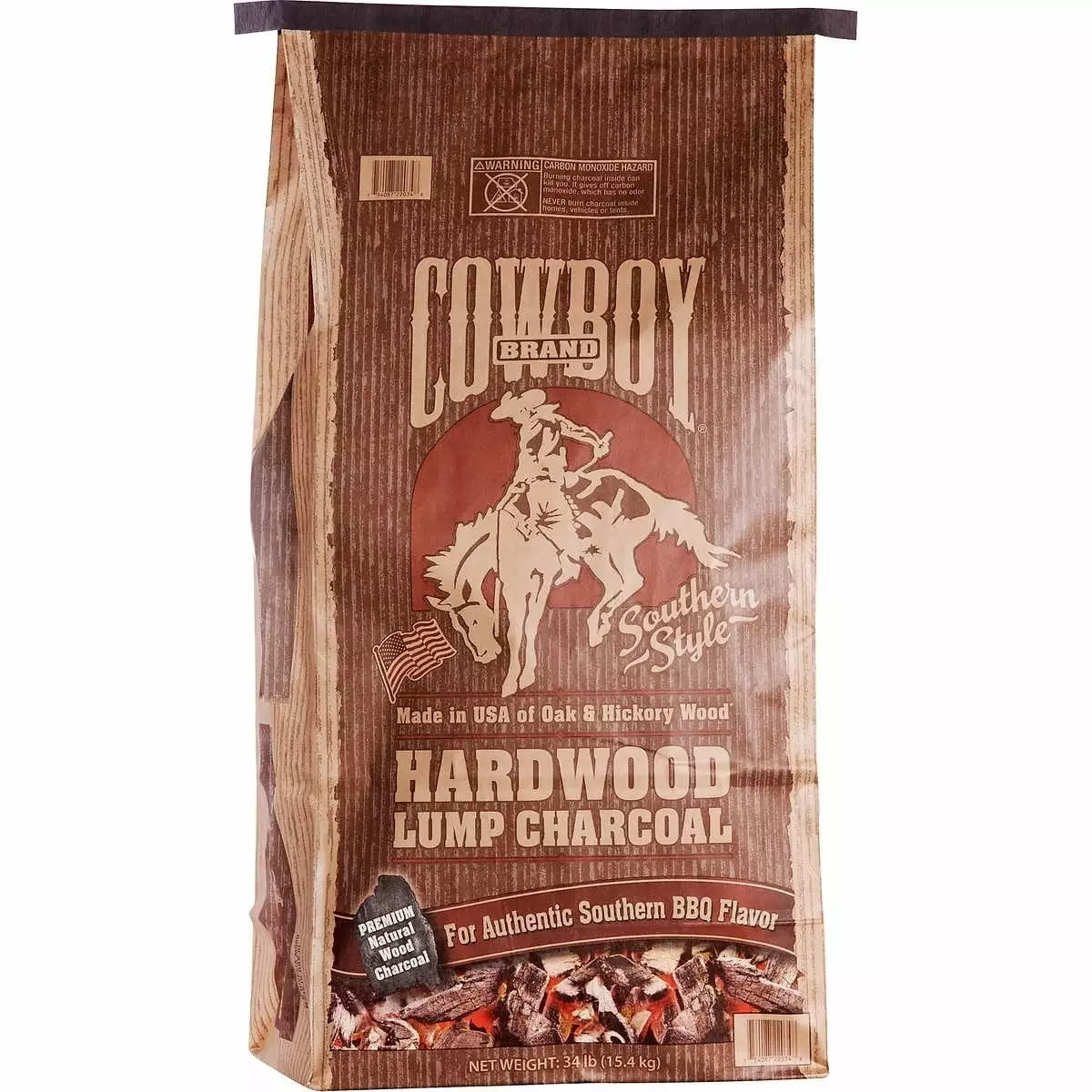 Cowboy Hardwood Lump Charcoal 34 Pounds BBQ and Smoking