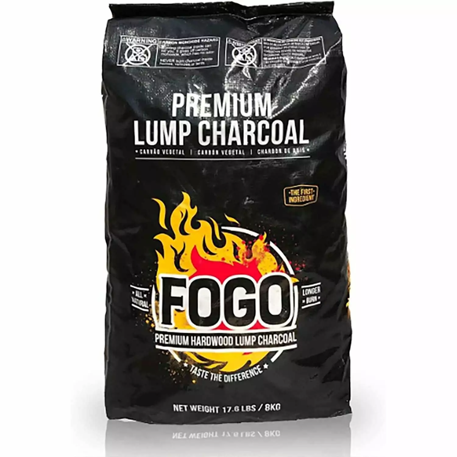 FOGO Luxury Oak Restaurant All-Natural Hardwood Lump Charcoal 17.6 lb Medium and Small Sized Grilling