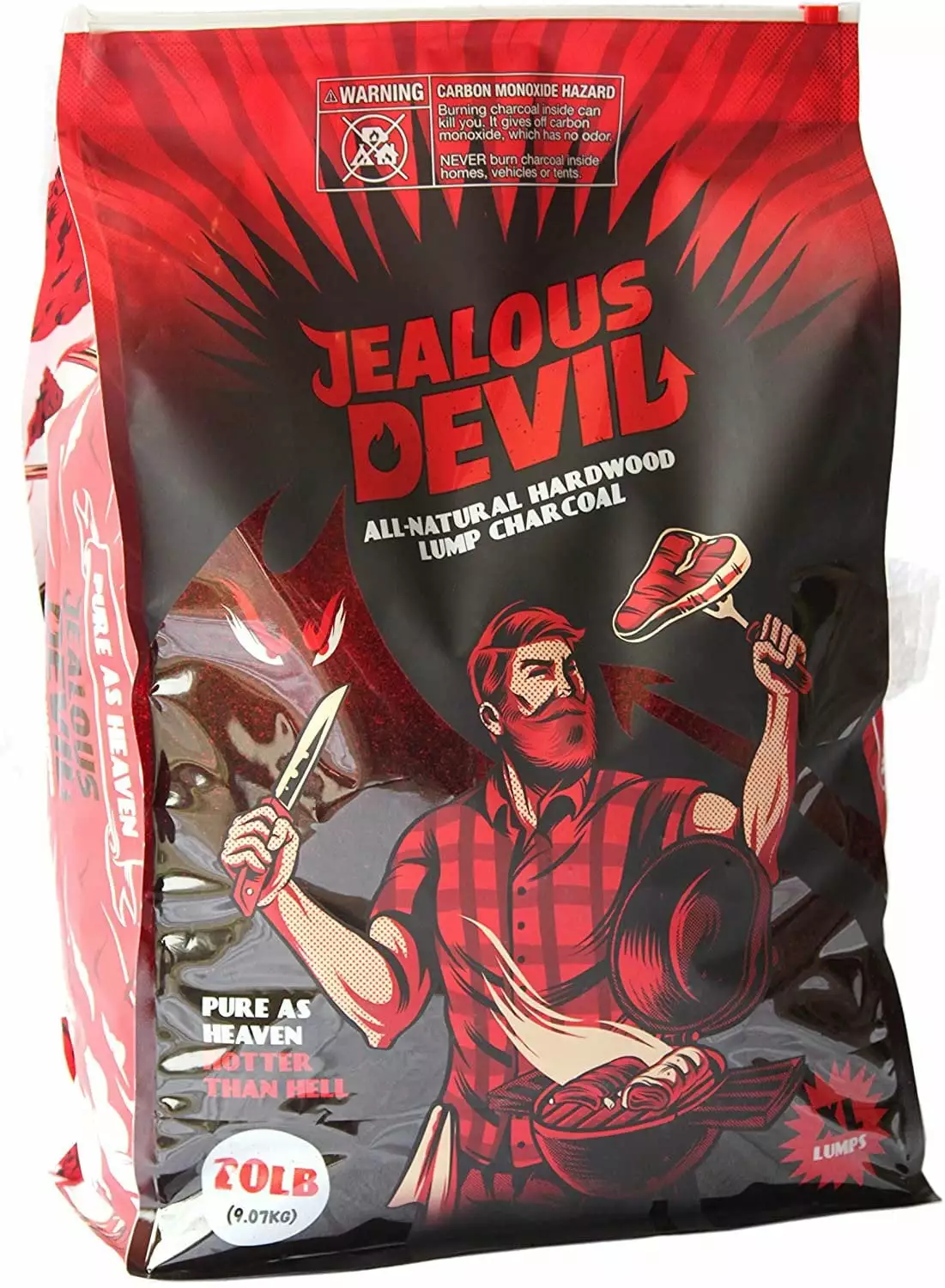 Jealous Devil 100% Natural Hardwood Lump Charcoal Quebracho Blanco 20-Pounds