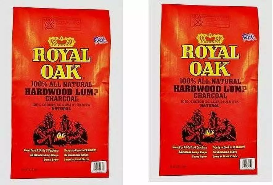 Royal Oak 195228021 Lump Charcoal 15.4 lb 2-Pack Grilling and Smoking