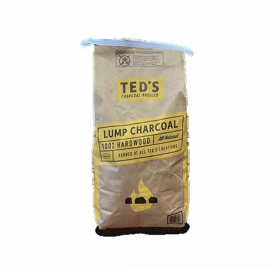 Teds Hot Dogs Hardwood Lump Charcoal Grilling and Smoking