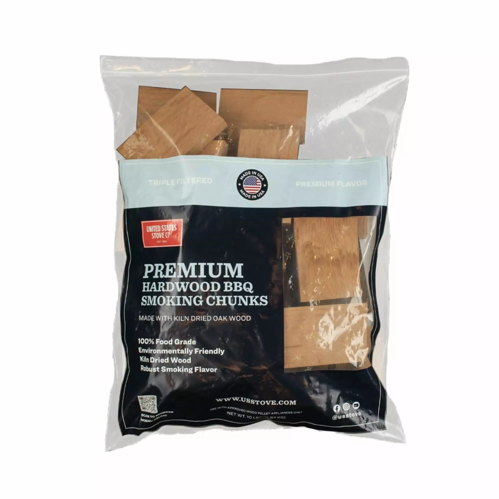 Luxury Smoking Chunks 10lb Bag BBQ Grilling and Smoking US Stove