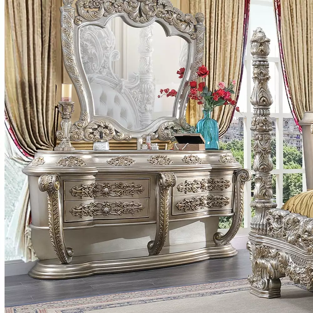 ACME Danae Dresser Champagne and Gold Finish - Luxury Bedroom Furniture Acme Furniture