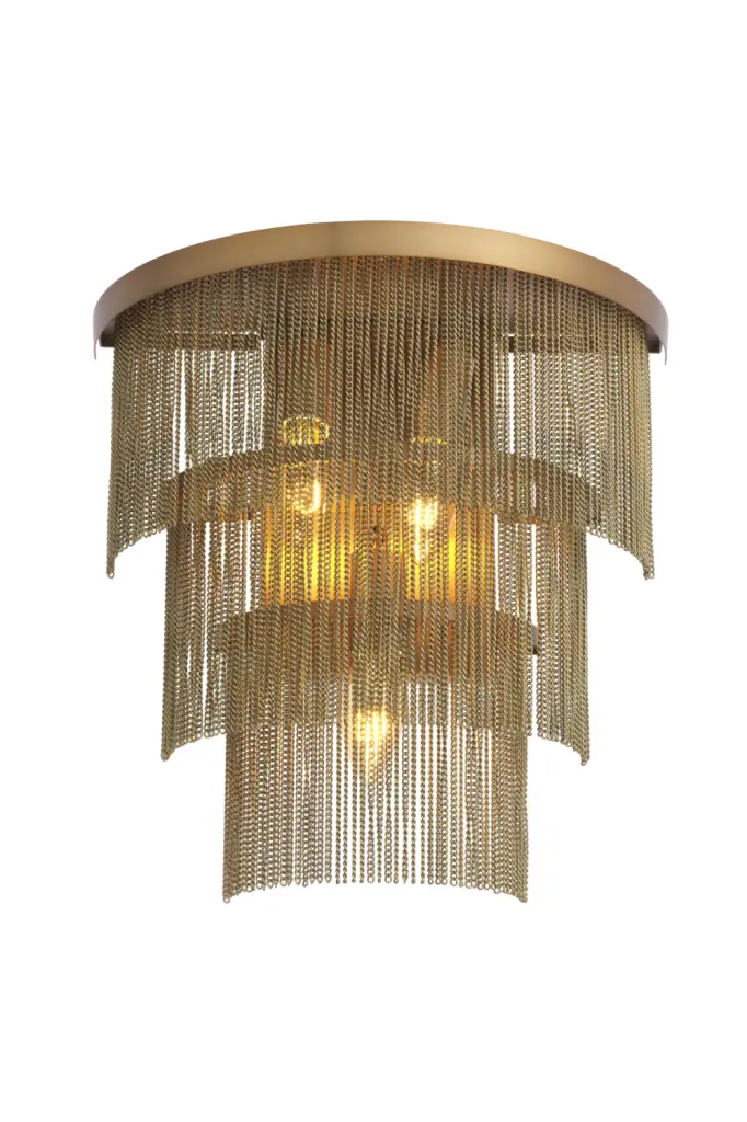 Eichholtz Tissot Gold Frills Wall Lamp Luxury Decorative Lighting