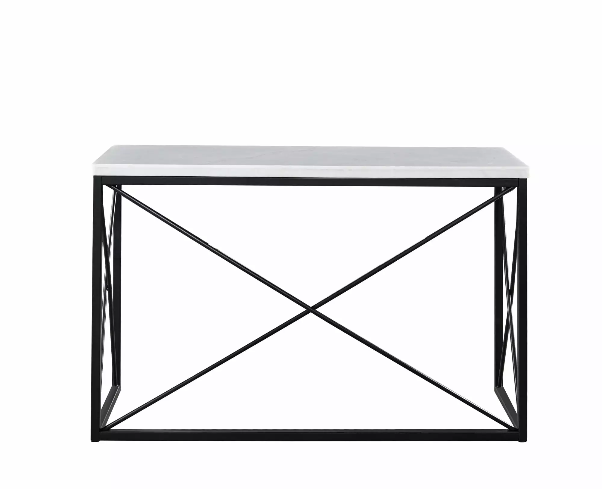 Steve Silver Skyler White Marble Top Rectangle Sofa Table Elegant Living Room Console Steve Silver Company