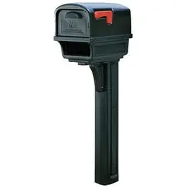 Gentry Mailbox and Newspaper Holder Black Plastic 50 x 11.5 x 21.7-Inch Gibraltar Mailboxes