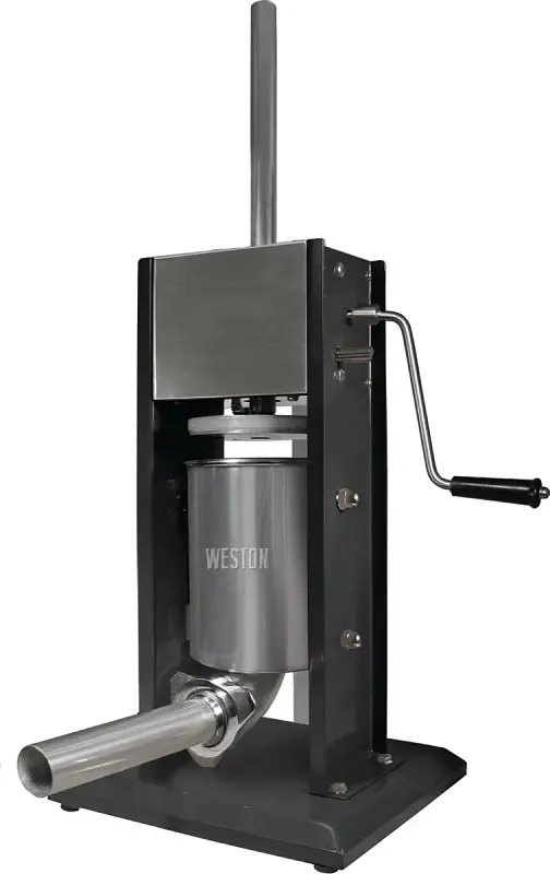 Weston 86-0701-W Vertical Sausage Stuffer, 7 lb Grind, Stain-proof Steel