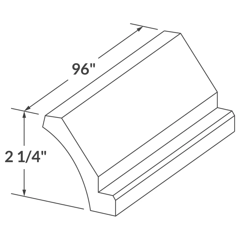 Crown Molding MCROWN-R Danbury Cobalt LessCare 96 . width 2.25 . height