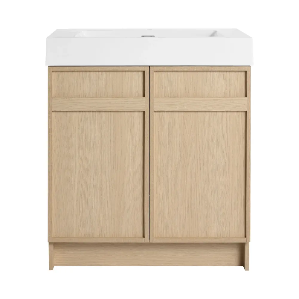 Freestanding Bathroom Vanity Resin Sink & Gentle Close Cabinet Doors