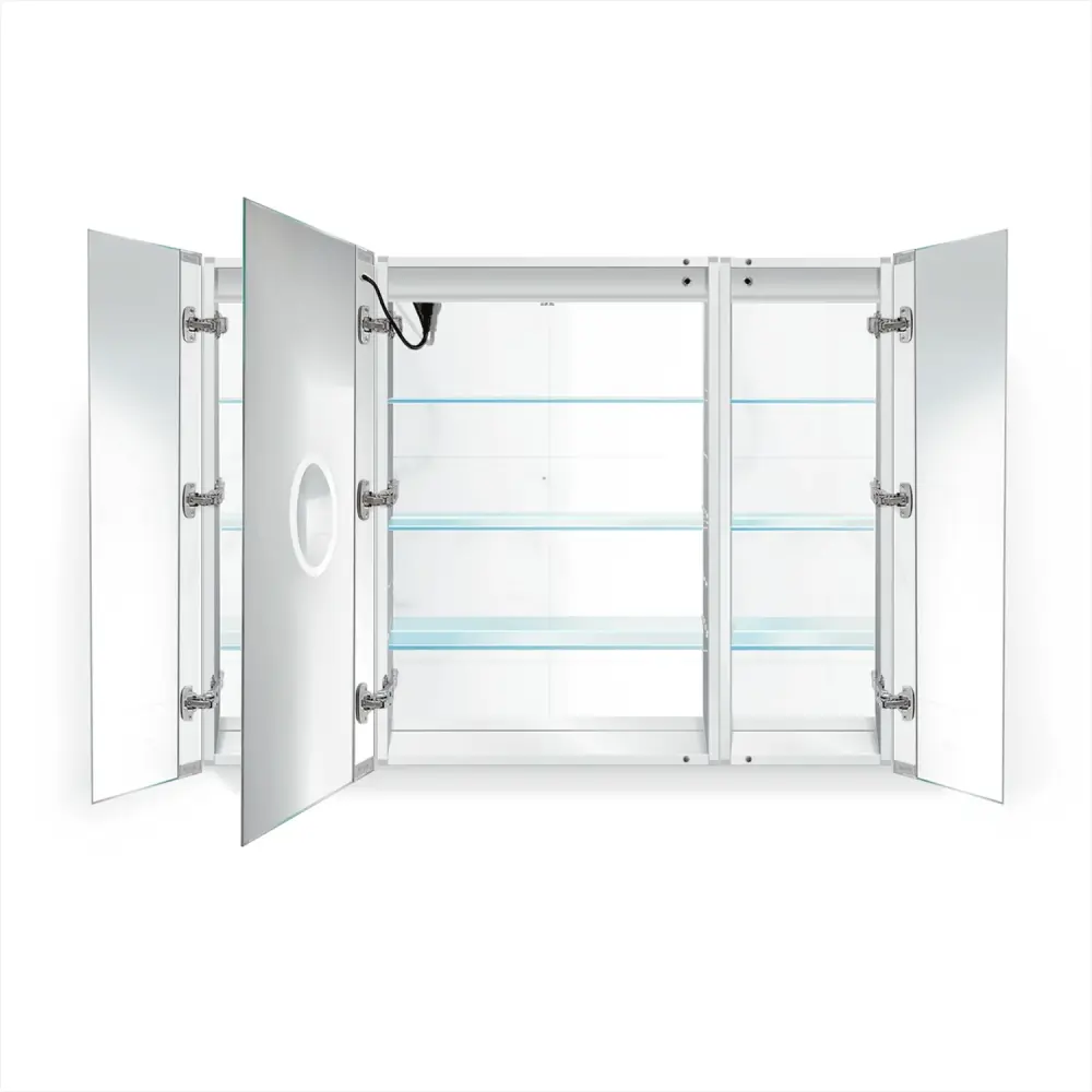 Hotel-Grade Luxury Krugg Svange 48″ X 36″ LED Medicine Cabinet w/Dimmer & Defogger