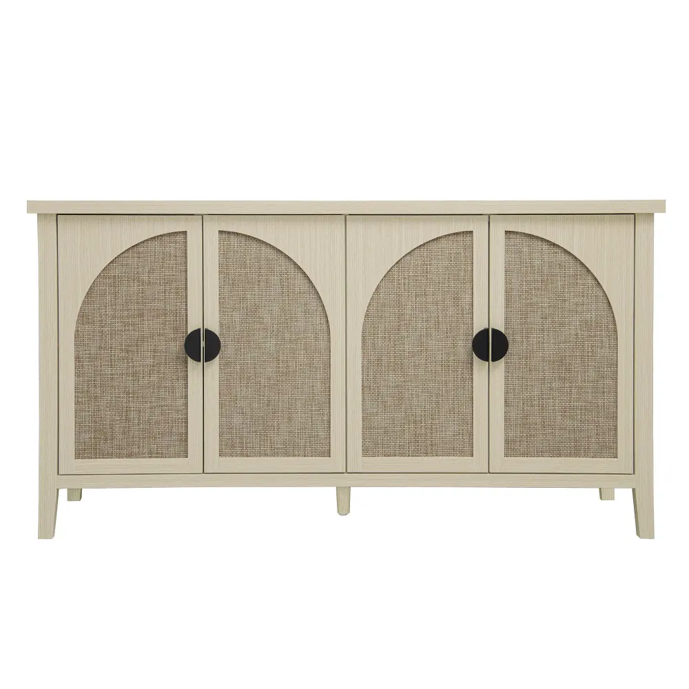 Rattan 4 Door Cabinet, Suitable Bedroom - Wholesome