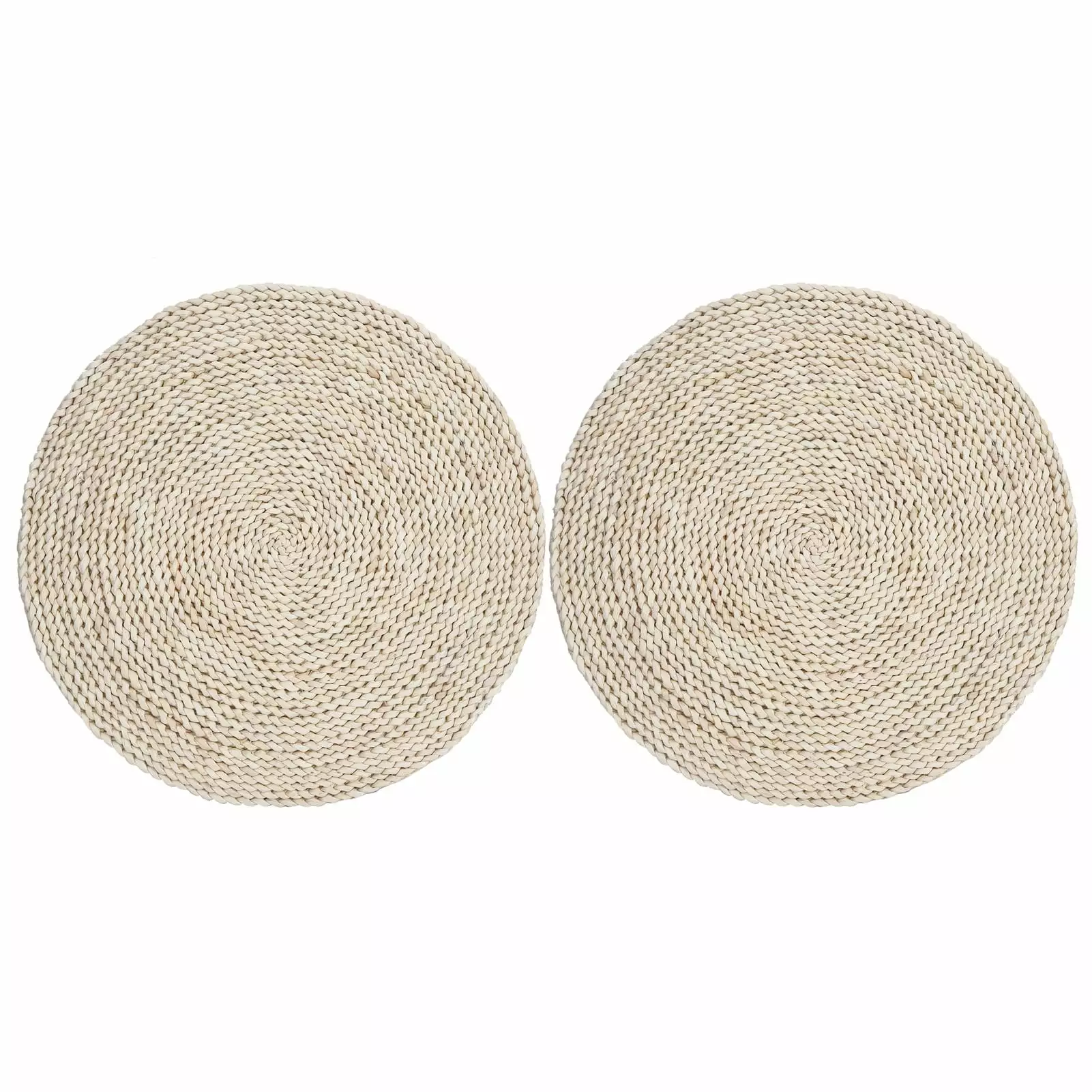 Hand-Made Round Tatami Cushion Pouf Set 2 - Yoga, Zen Tea Ceremony, Bay Window Decoration xiongdingshangmaogongsi