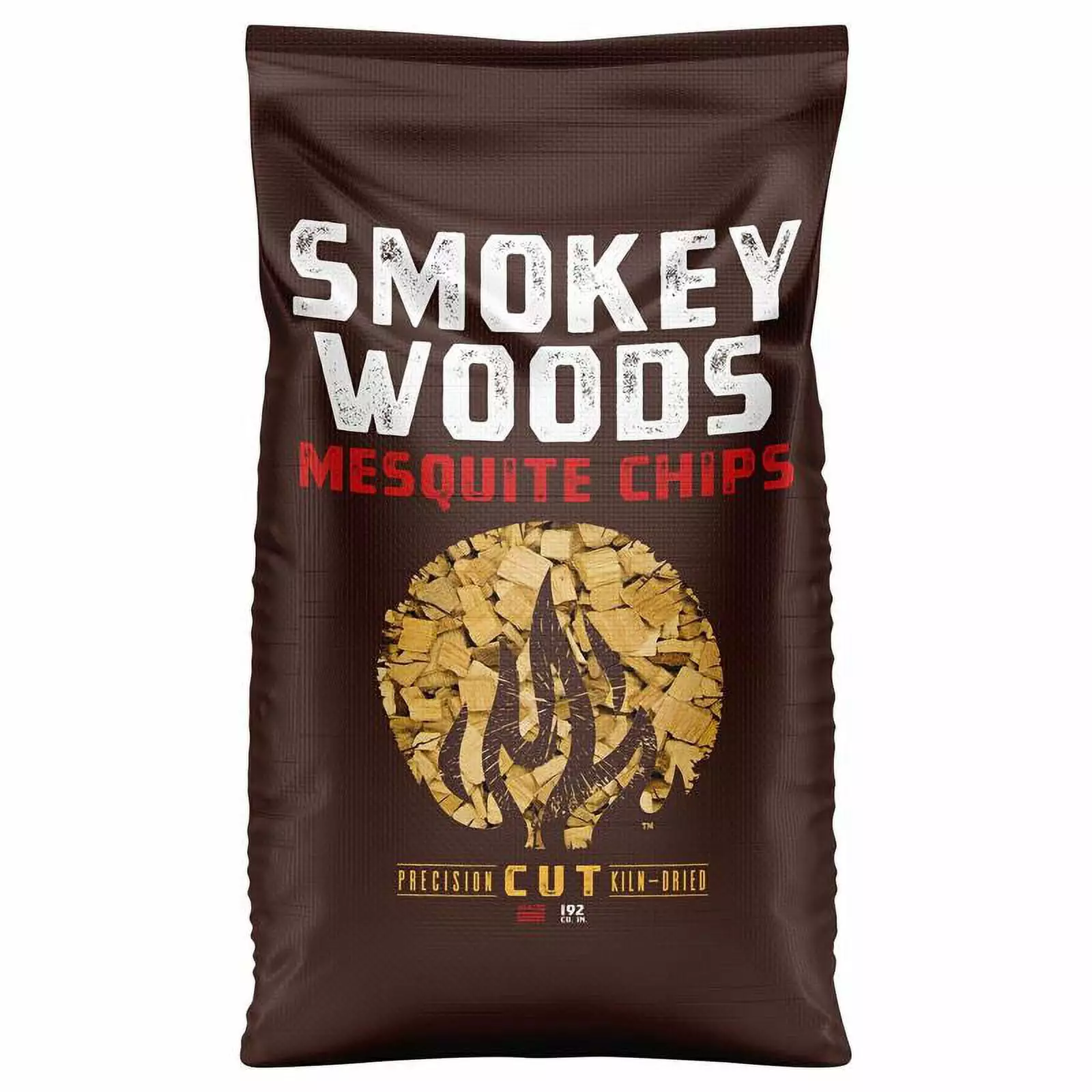Smokey Woods All Natural Mesquite Wood Smoking Chips 192 Cu BBQ and Grilling