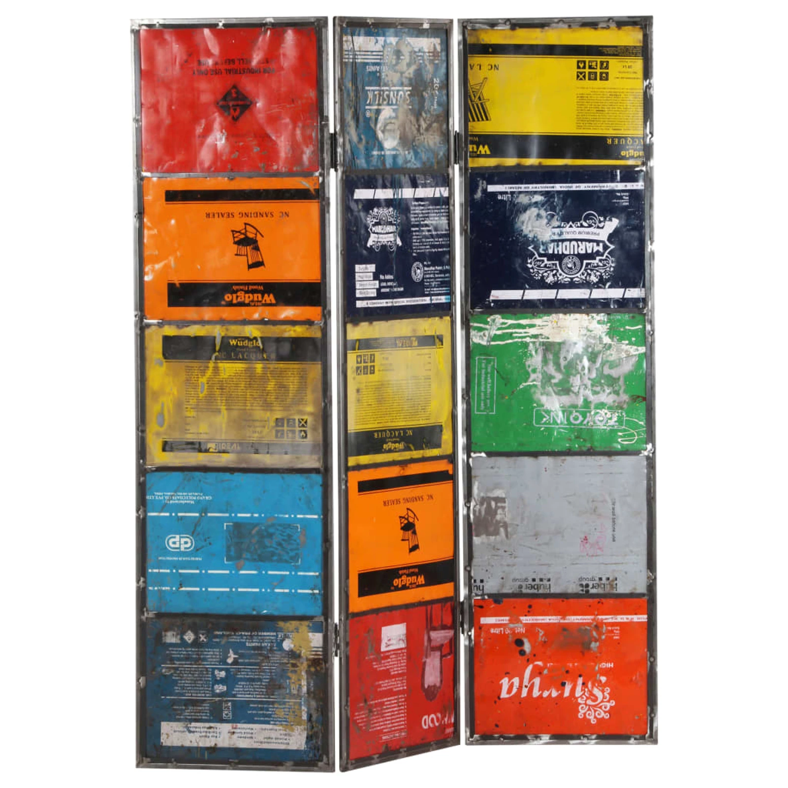 Dcenta Room Divider Multicolor 17.7x6.7x65.7 Iron Freestanding Privacy Partition