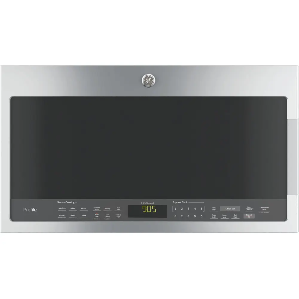 GE Profile 30-inch, 2.1 cu.ft. Over--Range Microwave Oven Chef Connect PVM9005SJSS