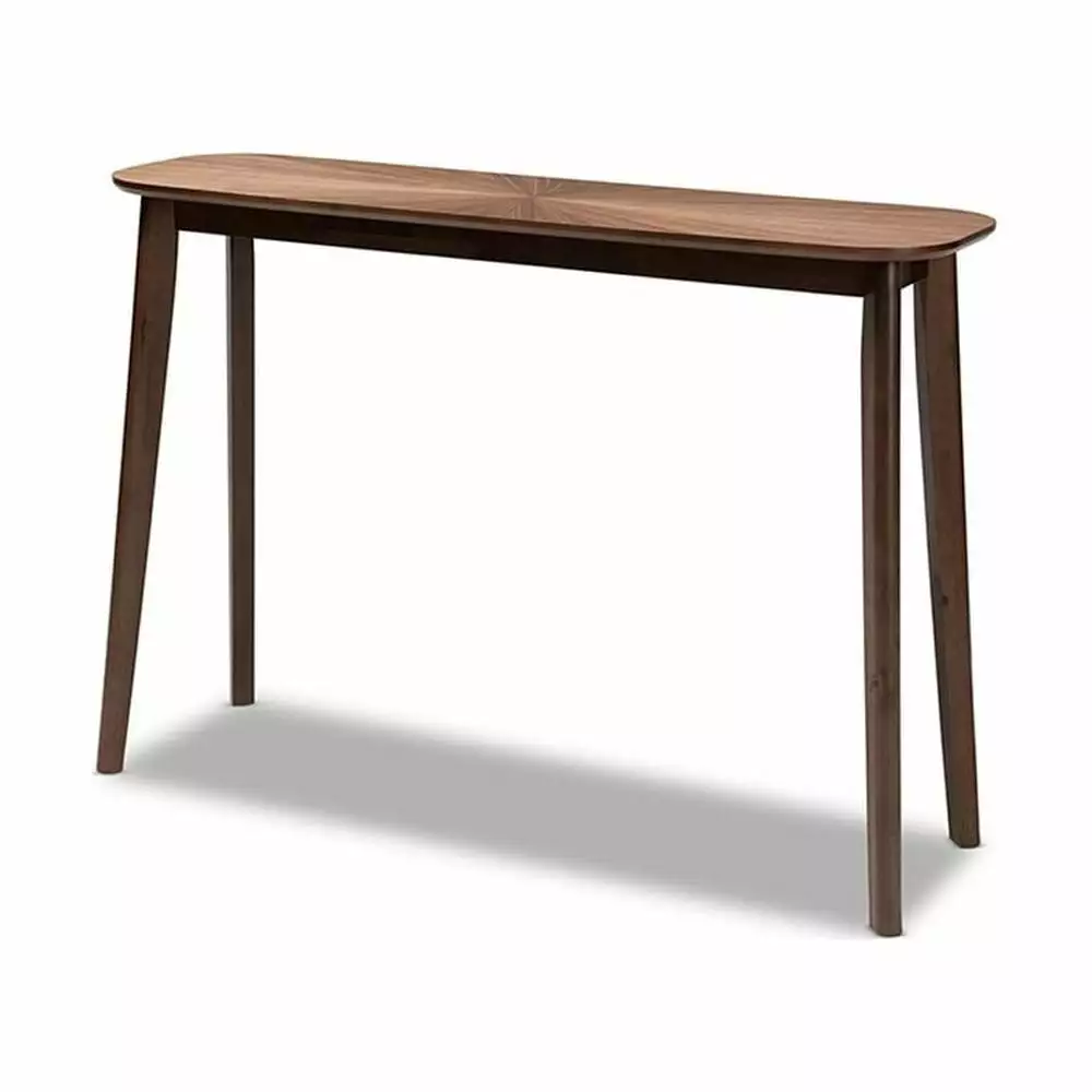 Baxton Studio Wendy Mid-Century Modern Walnut Finished Wood Console Table Console