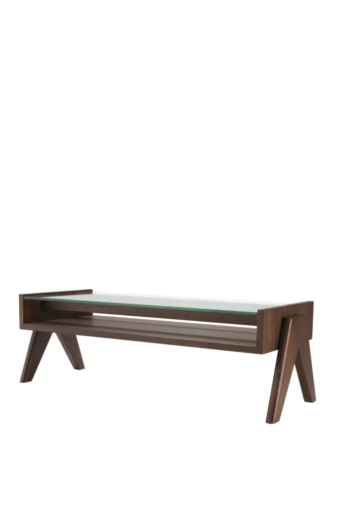 X Leg Wooden Coffee Table Eichholtz Lionnel Mid-Century Modern Living Room Table